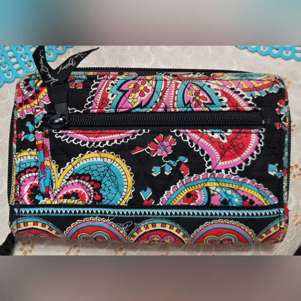 Vera Bradley Paisley Wallet And Cosmetic Bag Lot - Picture 2 of 4